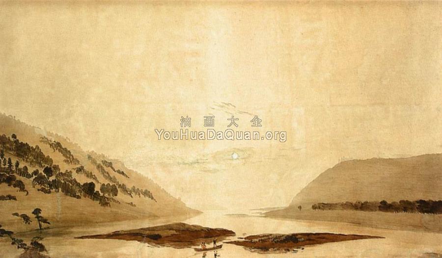 Mountainous River Landscape Day Version - 卡斯帕尔·大卫·弗里德里希